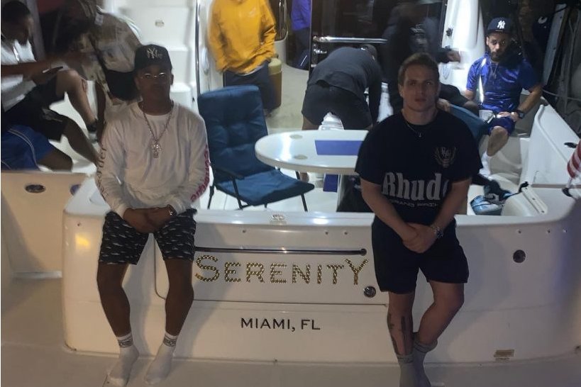 tariq st patrick and brayden on serenity yacht miami